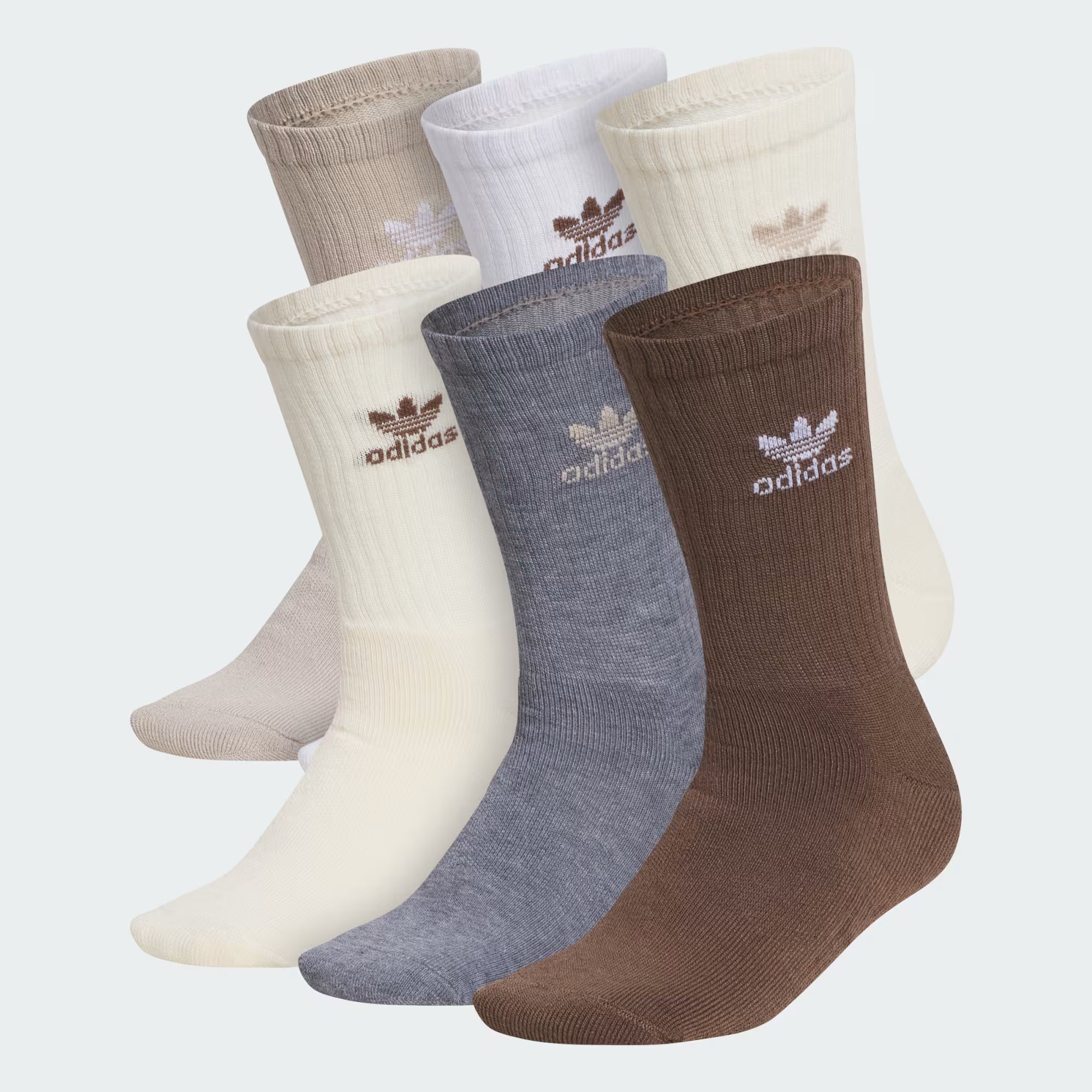 Trefoil Crew Socks 6 Pairs